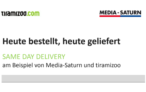 Heute bestellt, heute geliefert